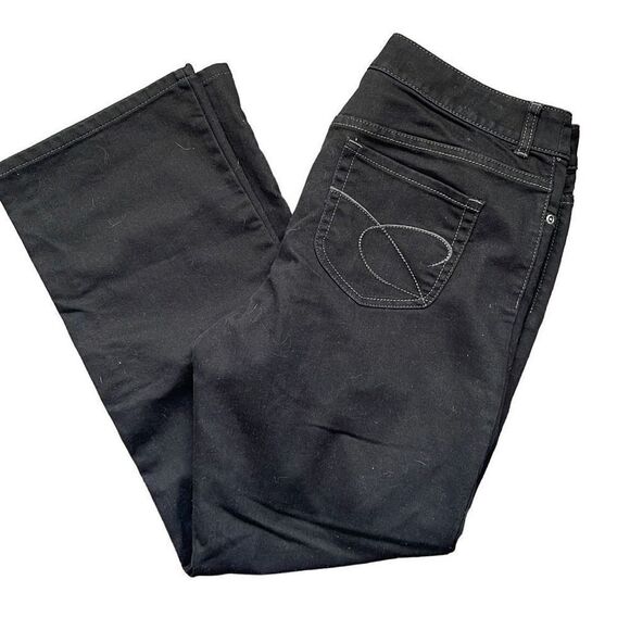 Chico's Platinum Denim Women’s Ultimate Boot Leg Stretch Black Size 2 Short/12 - Picture 3 of 10